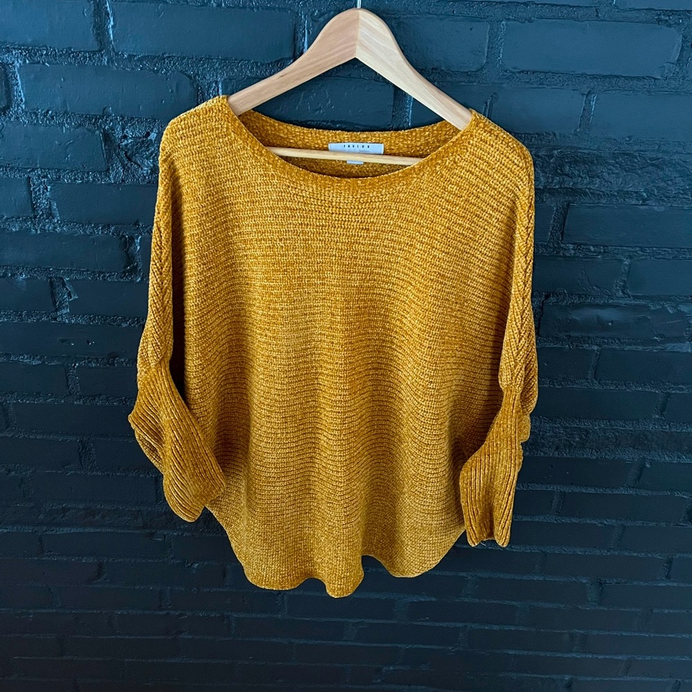 Goldenrod Chenille Dolman Sleeve Sweater
